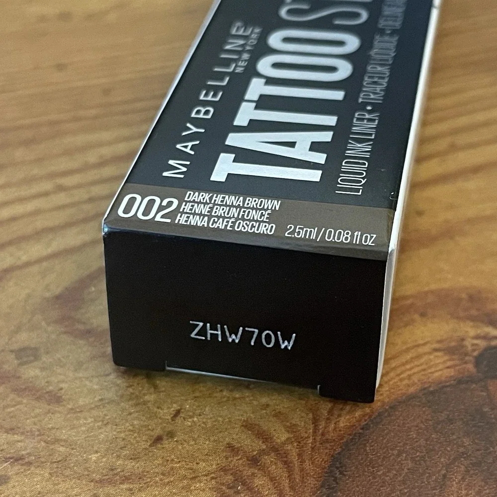 Maybelline New York Tattoo Studio Liquid Ink 36H‎ Eyeliner 002 Dark Henna Brown